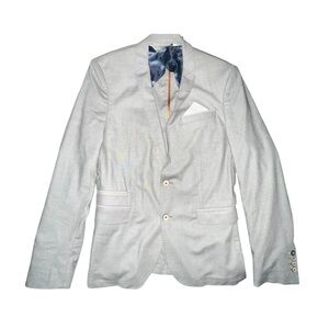 ZARA MAN Denim Couture Blazer Jacket Sz 38
